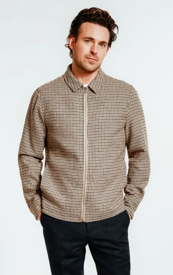 Veste tweed pied de poule discount