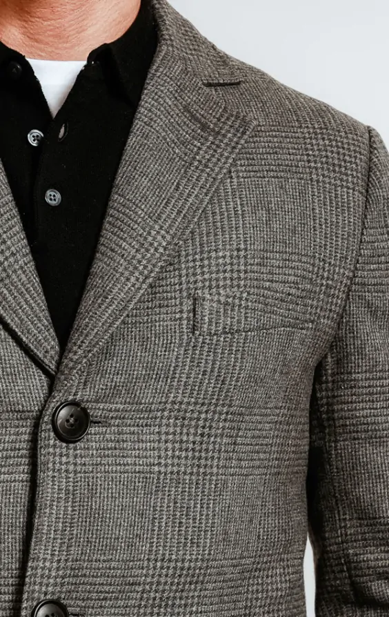 Manteau tweed carreaux top