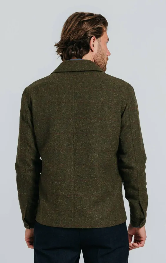 Veste De Hacking (équitation) Fille Caldene - Taille 30 UK (4/6) - Tweed Vert à Carreaux - Laine - Occasion