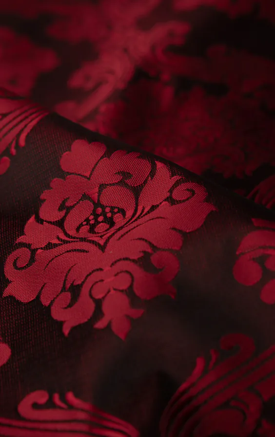 Cravate Jacquard Victorien Rouge - photo 3