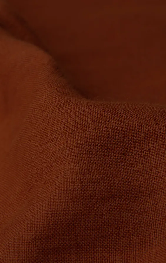 Chemise en lin rouille - photo 5