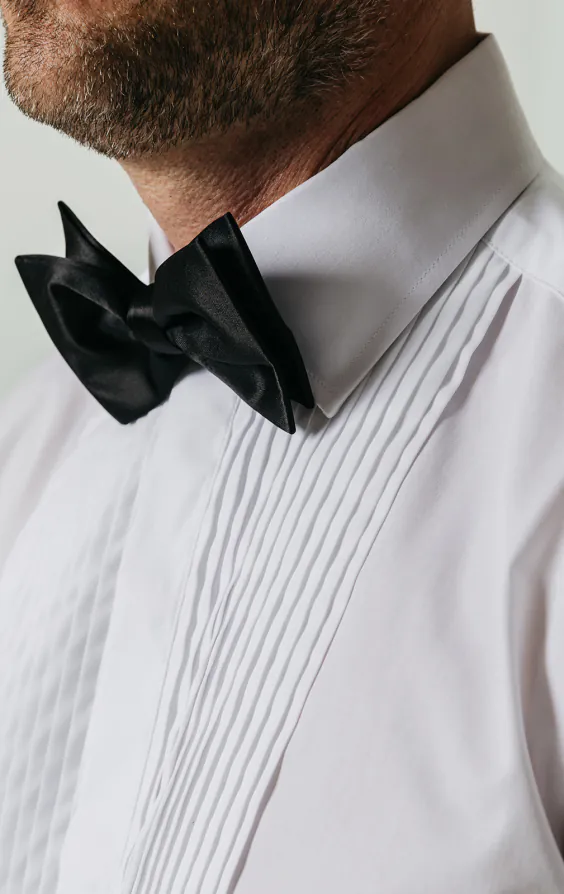 Chemise habillée, plissée devant, col standard - photo 2