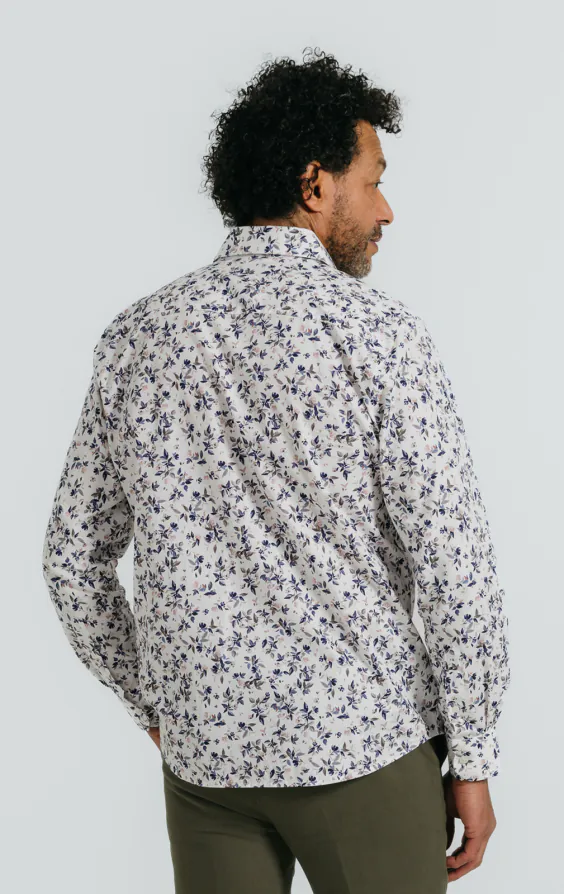 Chemise en coton à imprimé floral - photo 3
