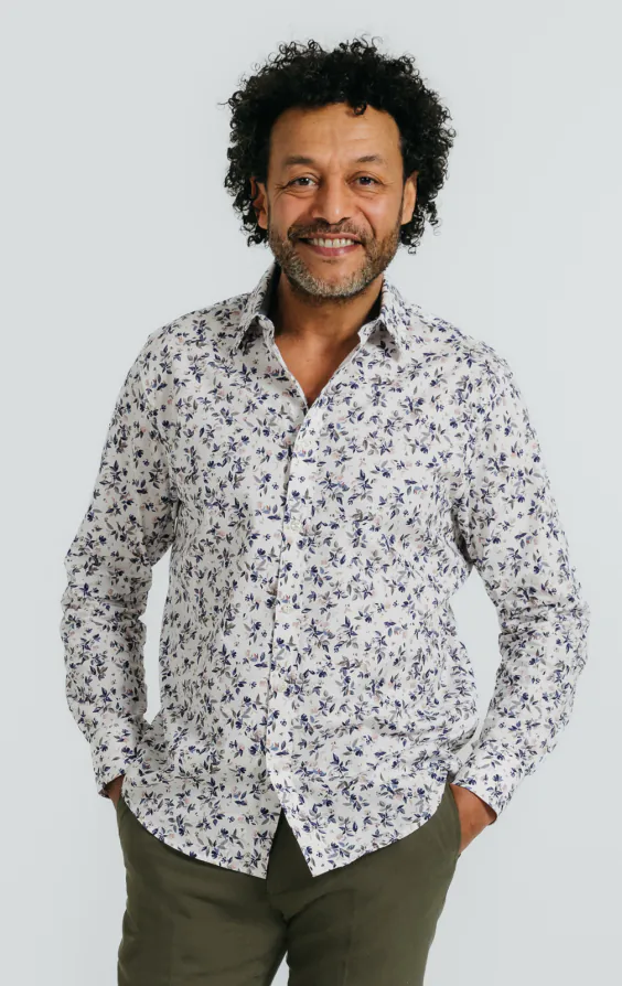 Chemise en coton à imprimé floral