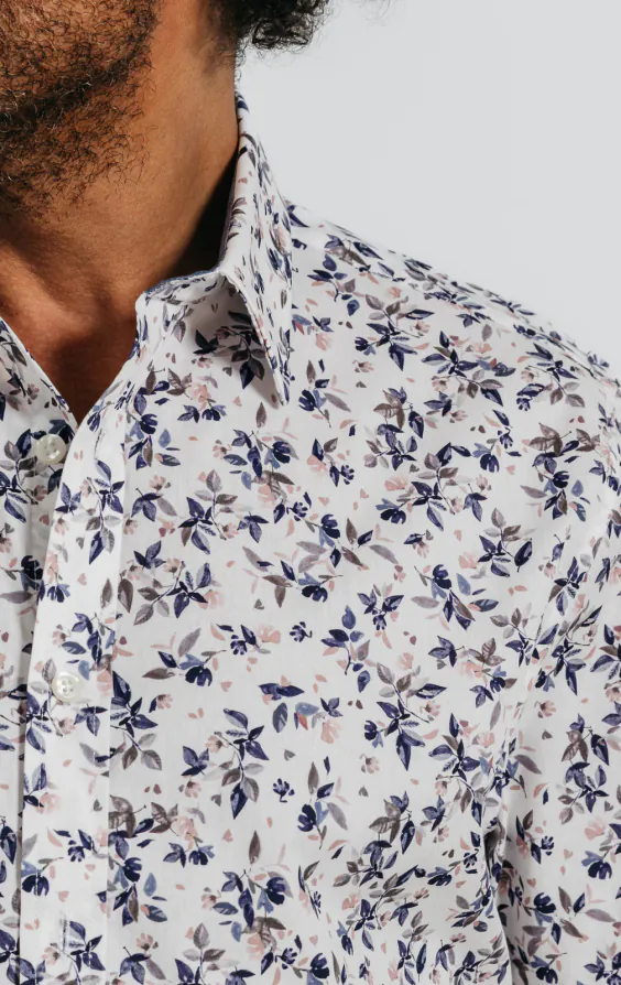 Chemise à manches courtes en coton à imprimé floral - photo 2