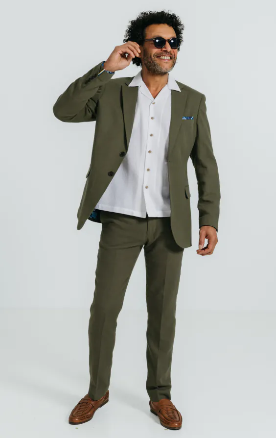 Chemise à manches courtes à motif gaufré et col cubain blanc - photo 1