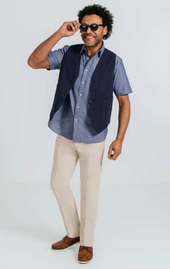 Chemise à manches courtes à imprimé floral bleu - photo 1