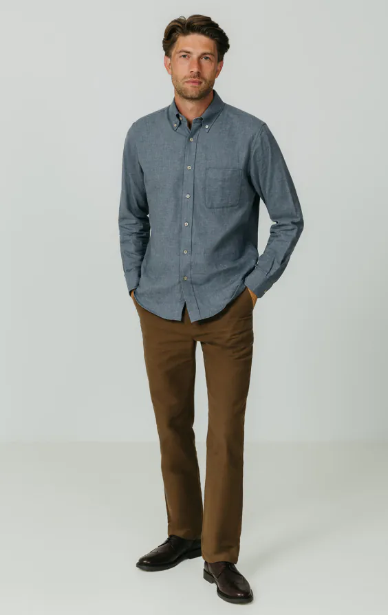 Chemise en coton brossé bleu - photo 2 Chemise en coton brossé bleu - photo 2