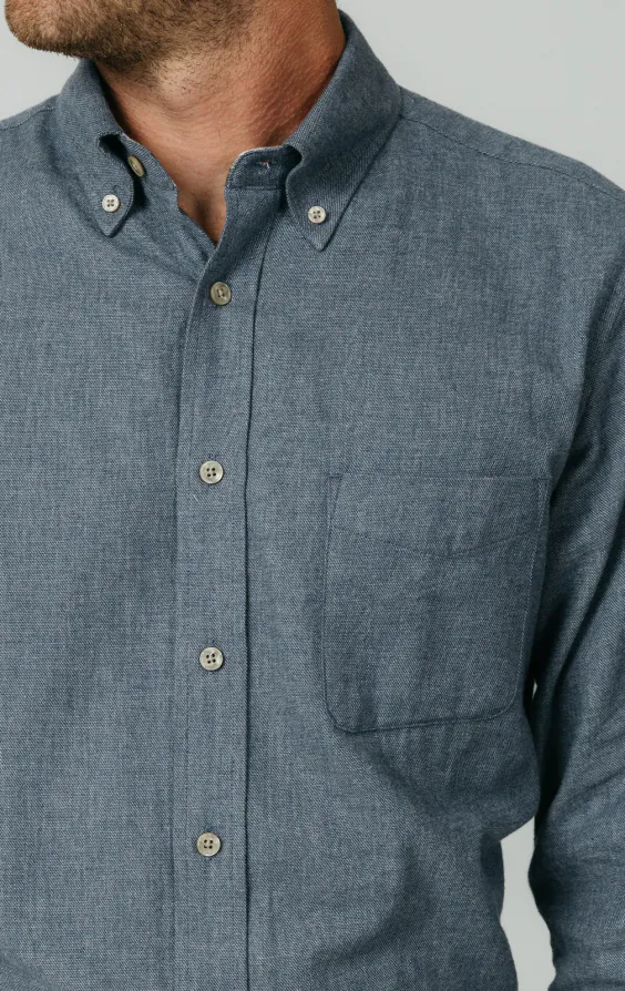 Chemise en coton brossé bleu - photo 3 Chemise en coton brossé bleu - photo 3