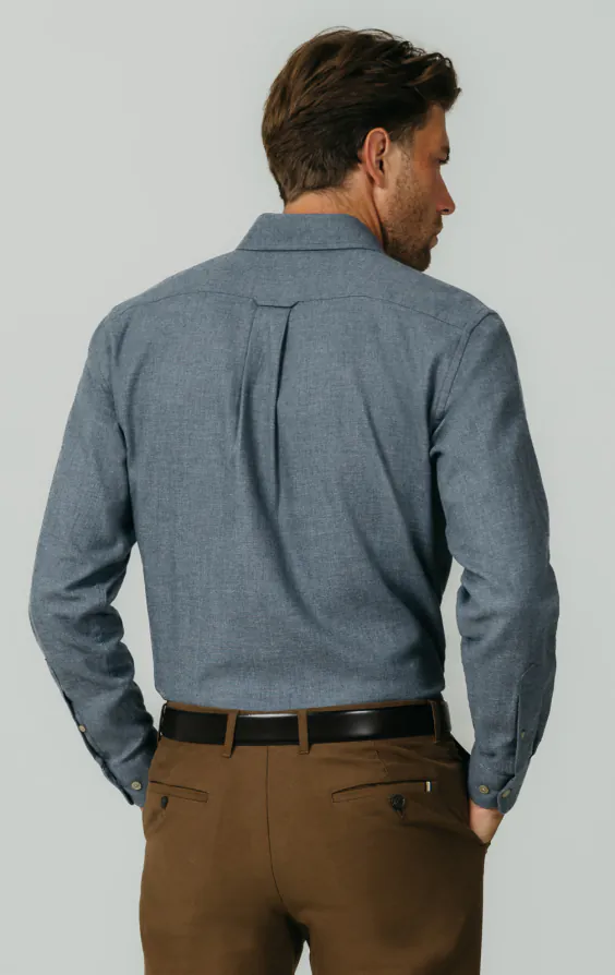 Chemise en coton brossé bleu - photo 4 Chemise en coton brossé bleu - photo 4