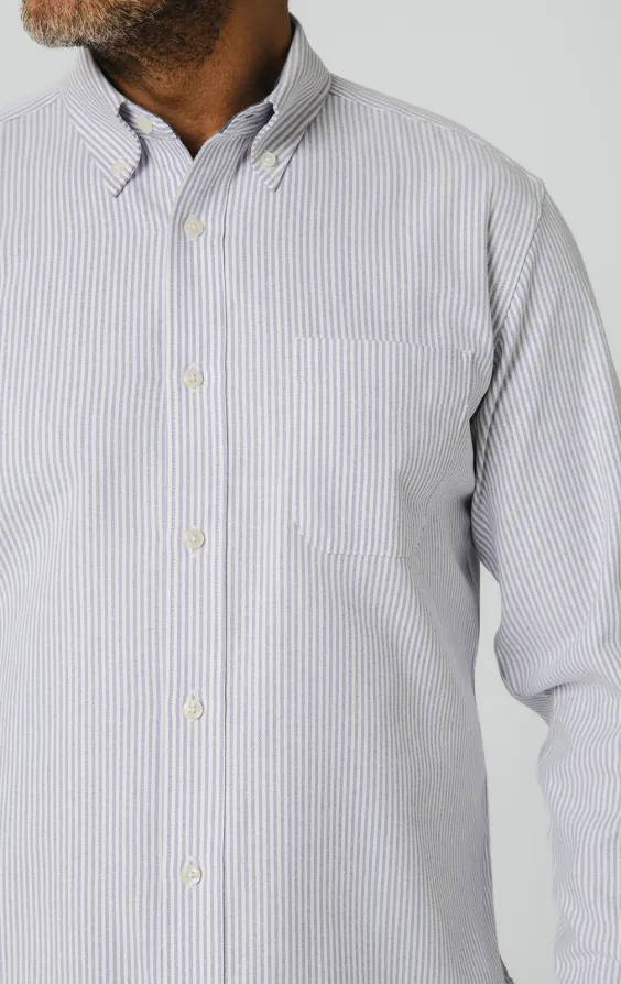 Chemise oxford à rayures bleues et blanches - photo 2 Chemise oxford à rayures bleues et blanches - photo 2