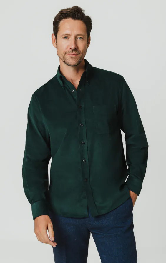 Chemise en velours côtelé vert Chemise en velours côtelé vert