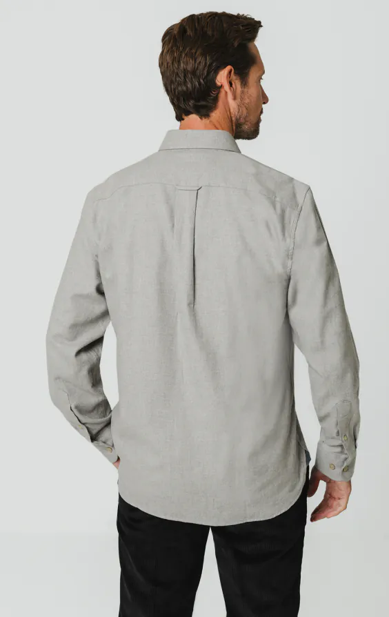 Chemise en coton brossé à gris clair - photo 4 Chemise en coton brossé à gris clair - photo 4