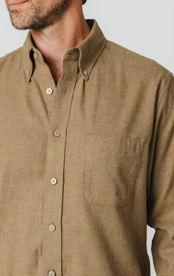 Chemise en coton brossé à marron - photo 2 Chemise en coton brossé à marron - photo 2