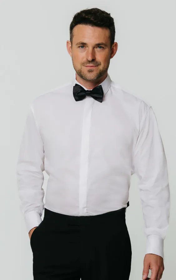 Chemise habillée blanche à col penny
