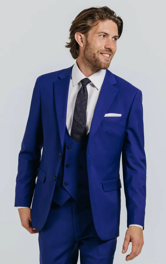 Costume 3 pièces bleu vif Costume 3 pièces bleu vif