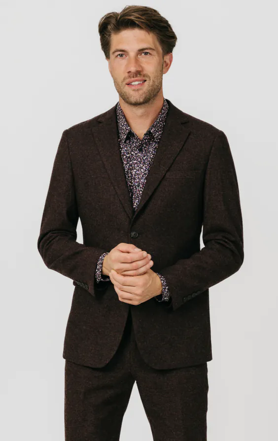 Costume tweed Donegal bordeaux Costume tweed Donegal bordeaux