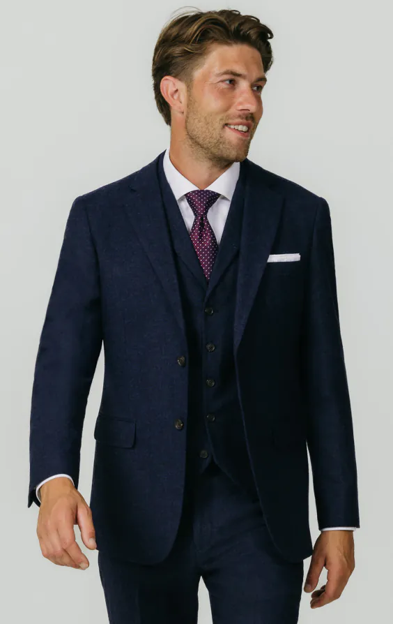 Veste De Chasse Shires Malvern – Laine Tweed Bleu Marine – Taille 32 – Unisexe