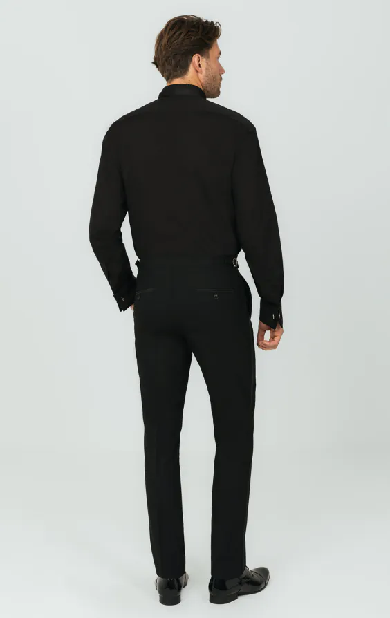 Chemise habillée unie noire, col cassé - photo 4 Chemise habillée unie noire, col cassé - photo 4