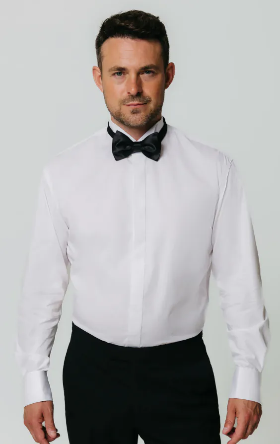 Chemise habillée unie, col cassé Chemise habillée unie, col cassé