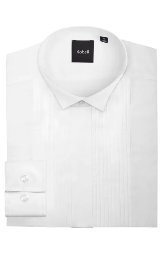 Chemise habillée, plissée devant, col cassé, garçon Chemise habillée, plissée devant, col cassé, garçon