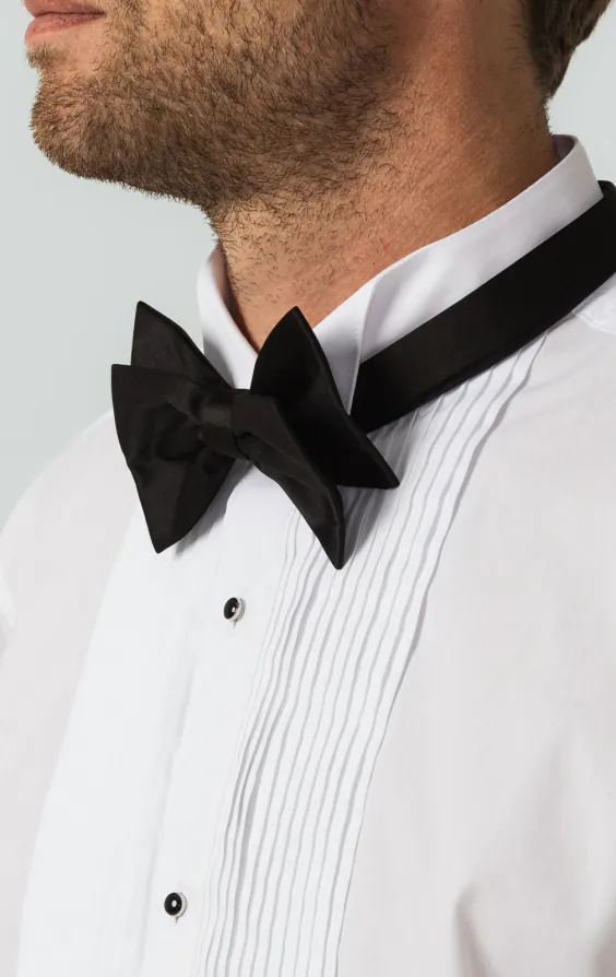 Chemise habillée, 100% coton, plastron plissé devant, col cassé - photo 2 Chemise habillée, 100% coton, plastron plissé devant, col cassé - photo 2