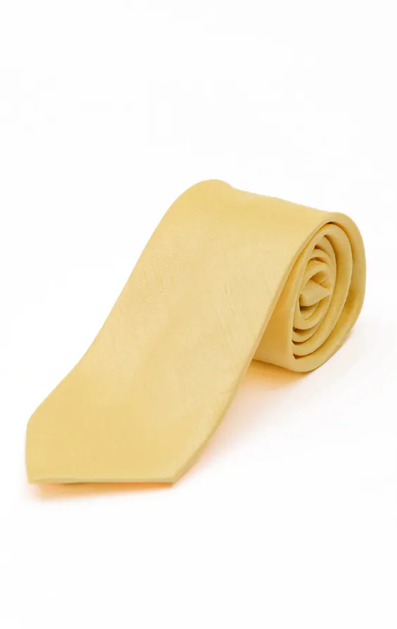 Cravate doupion jaune clair