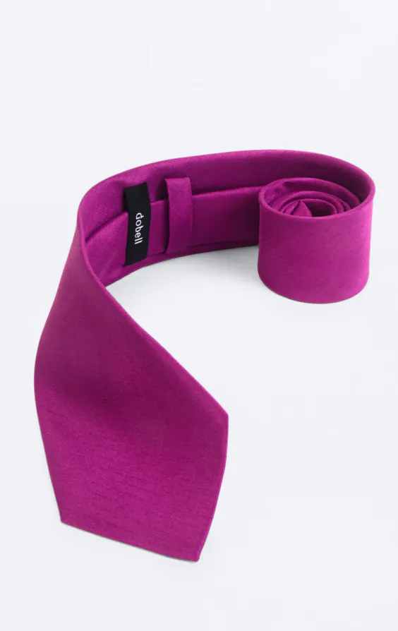 Cravate doupion violette - photo 1