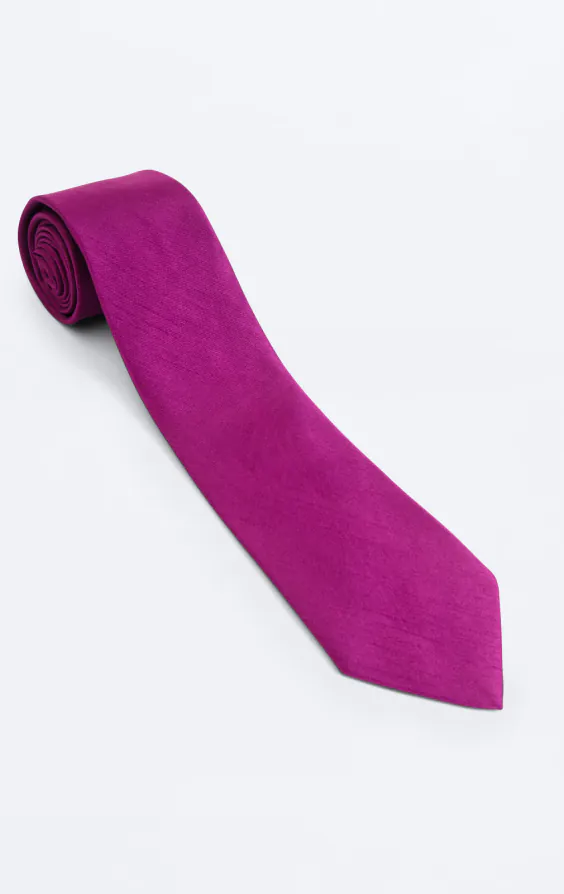 Cravate doupion violette - photo 2