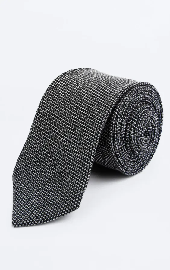 Cravate tissée grise