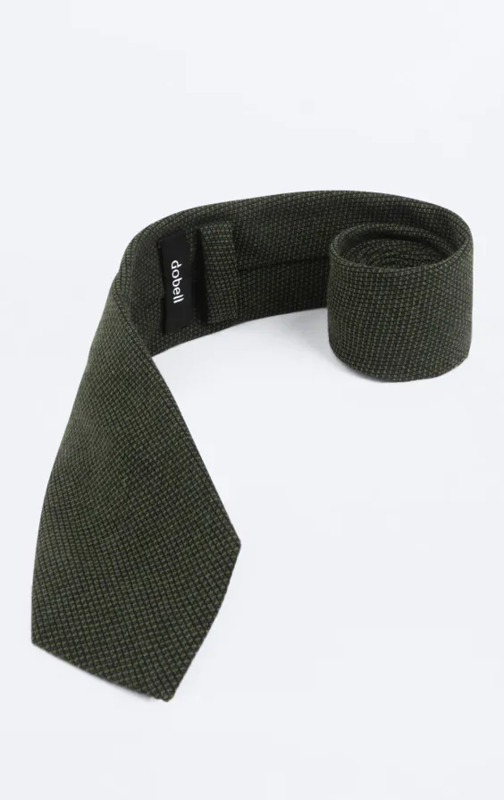 Cravate tissée verte - photo 1