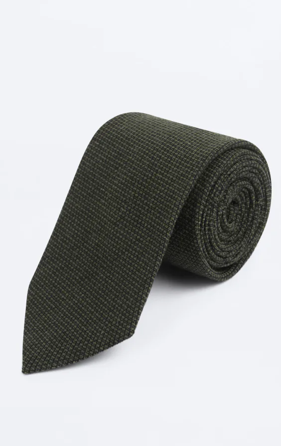 Cravate tissée verte