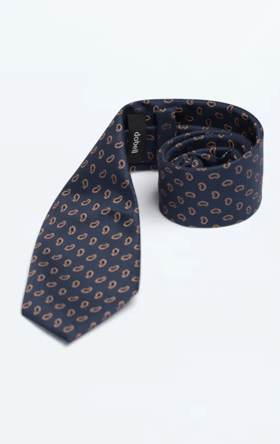 Cravate motif paisley à bleu marine - photo 1