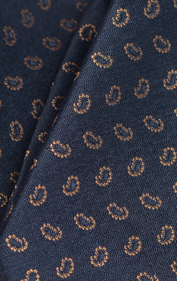 Cravate motif paisley à bleu marine - photo 3
