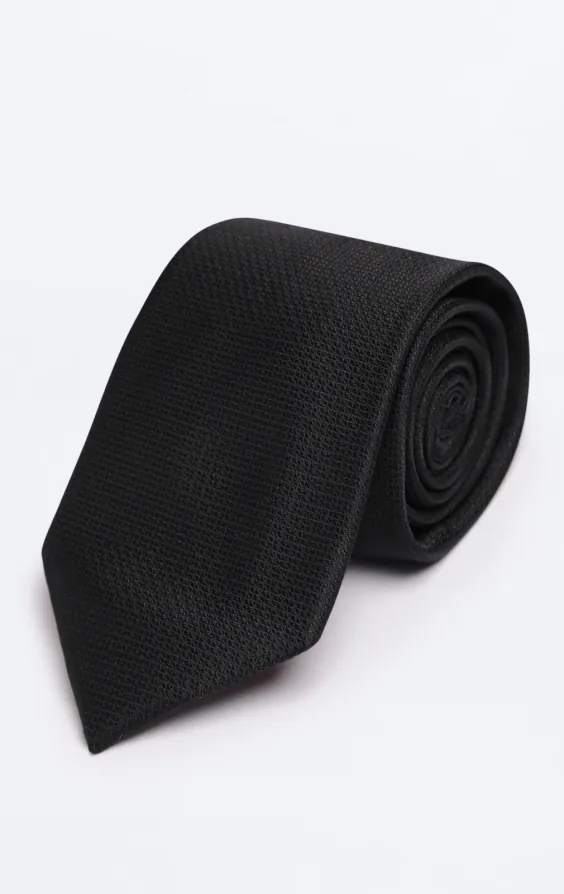 Cravate texturée à noir