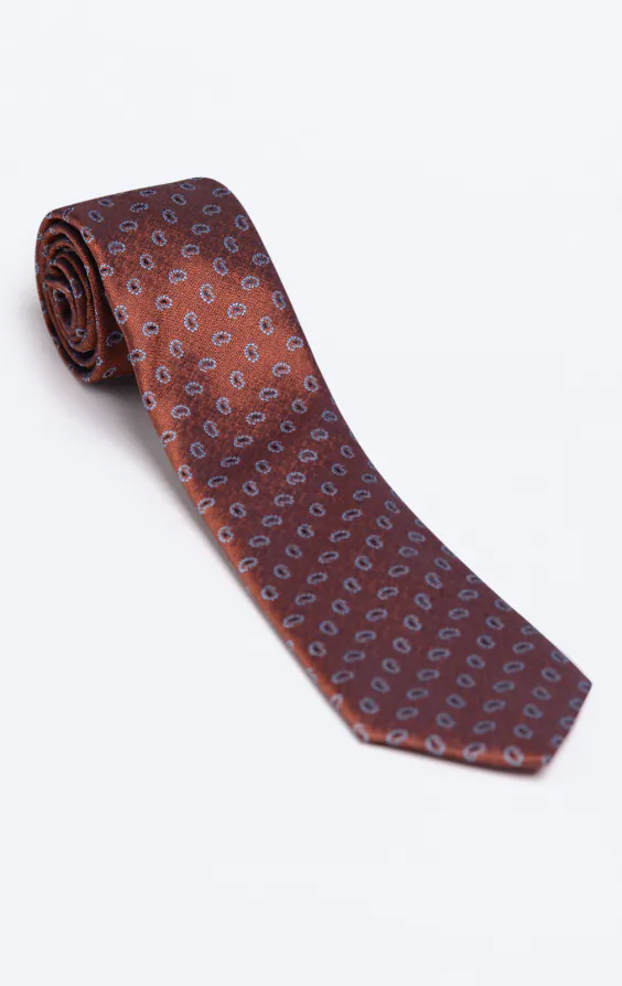 Cravate motif paisley à brun rouille - photo 2 Cravate motif paisley à brun rouille - photo 2