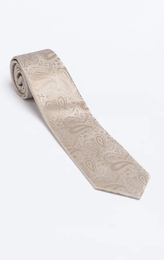 Cravate motif paisley à champagne - photo 2 Cravate motif paisley à champagne - photo 2