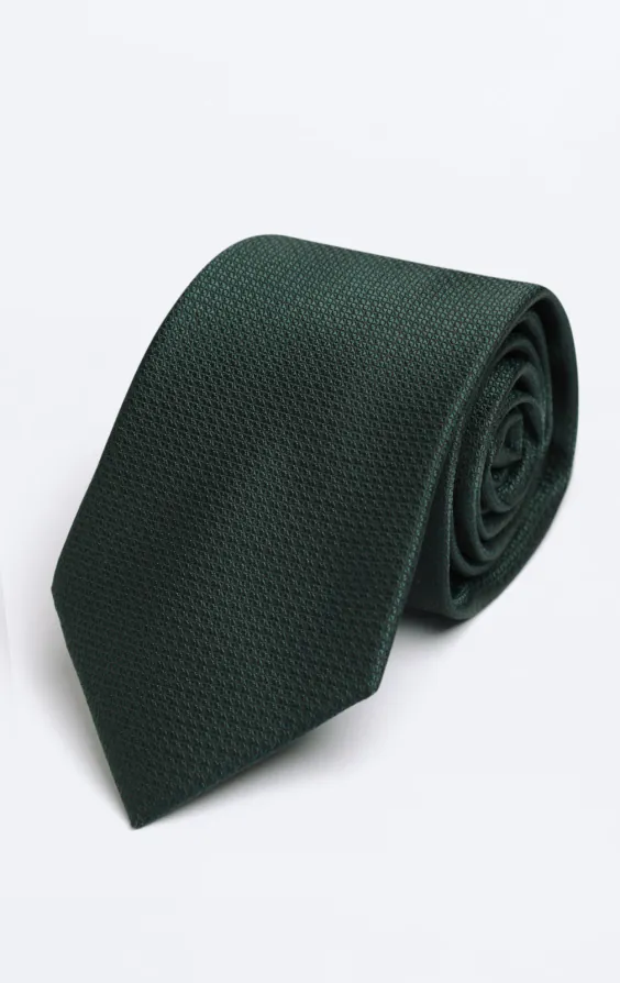 Cravate texturée à vert foncé Cravate texturée à vert foncé