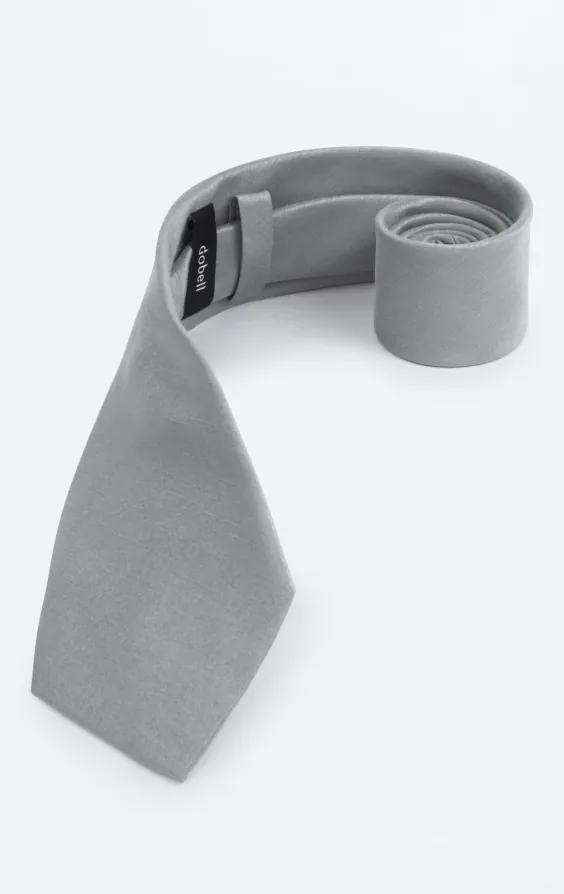 Cravate Doupion Argent - photo 1