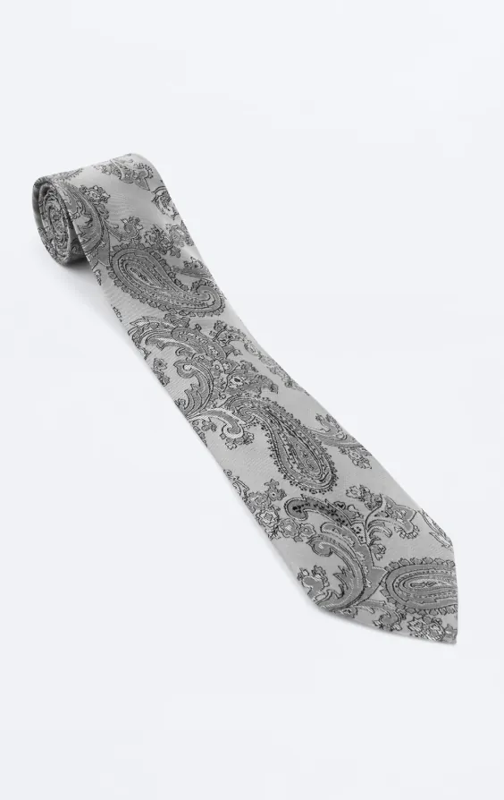 Cravate Motif Gris - photo 2