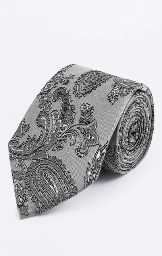 Cravate Motif Gris