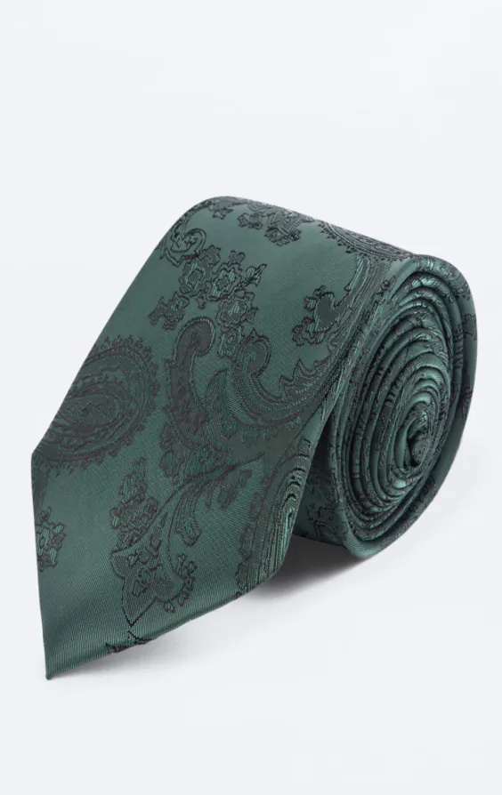 Cravate Motif Vert Anglais