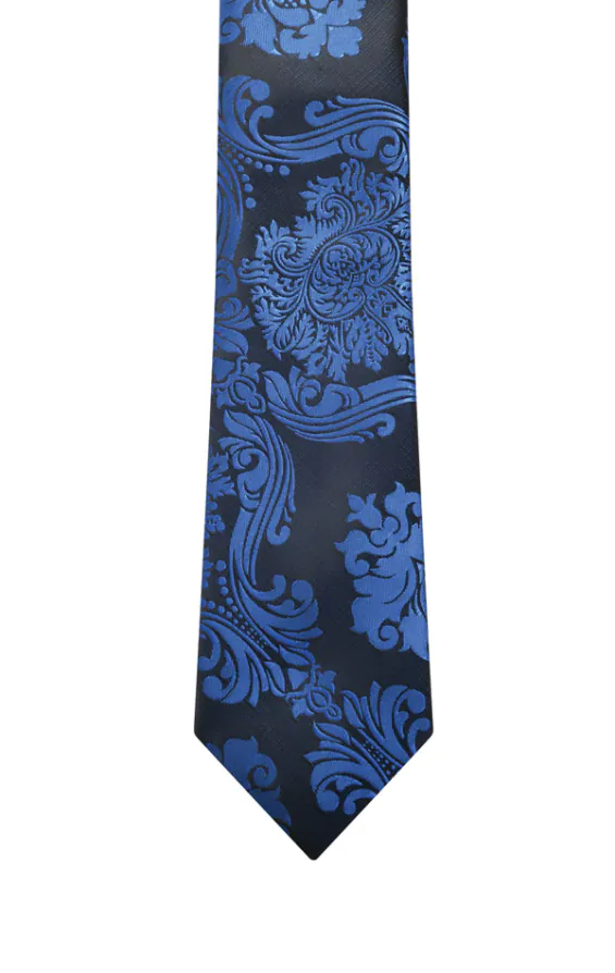 Cravate Jacquard Victorien Bleu - photo 1