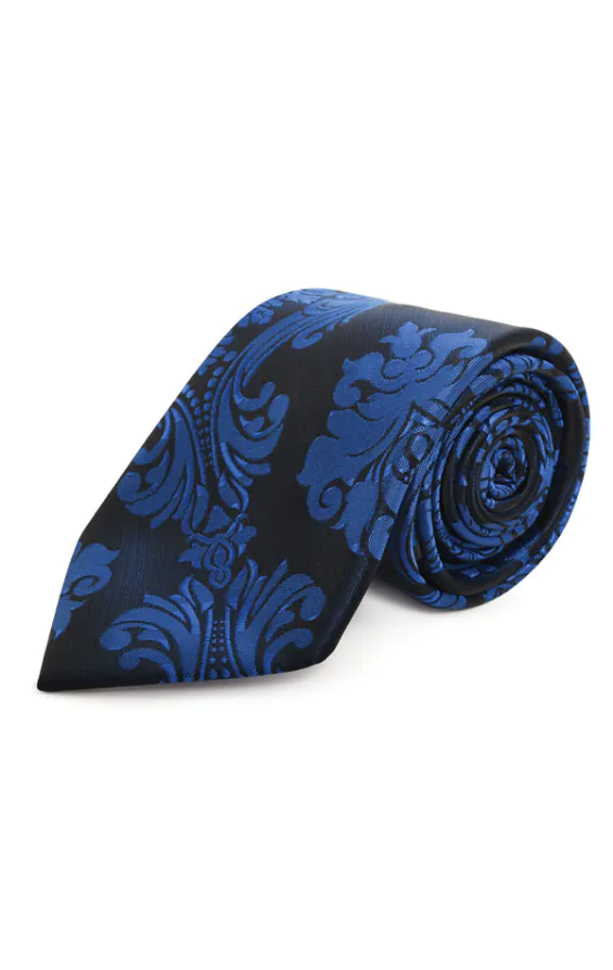 Cravate Jacquard Victorien Bleu