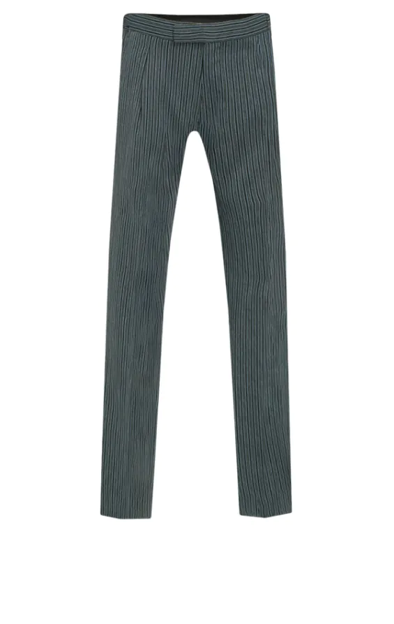 Pantalon de jaquette rayé noir & gris garçon