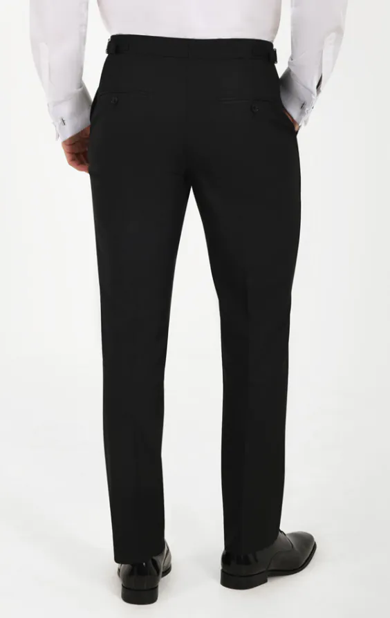 Pantalon Noir, Bande Satin Sur Les Côtés - photo 2