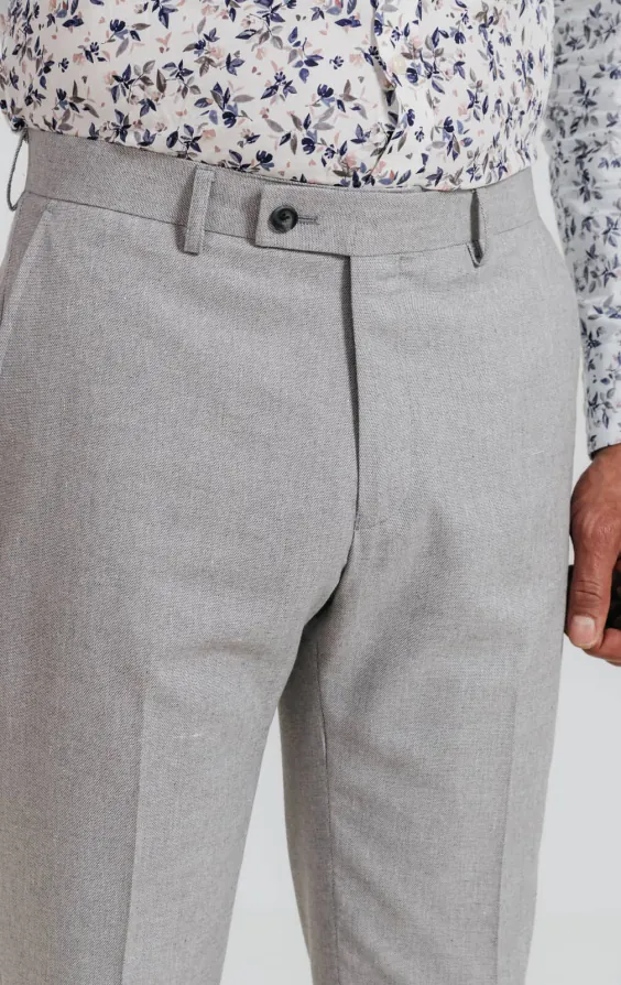 Pantalon de costume en lin gris clair - photo 1 Pantalon de costume en lin gris clair - photo 1
