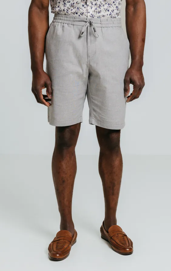 Short en lin gris clair - photo 1