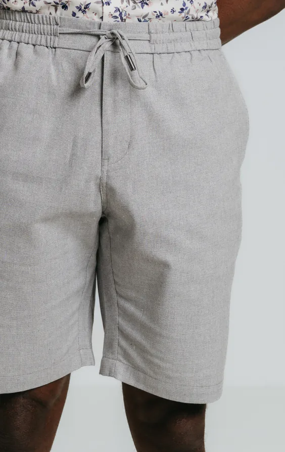Short en lin gris clair - photo 2