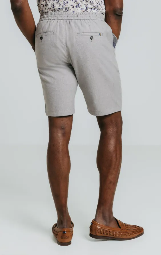 Short en lin gris clair - photo 3